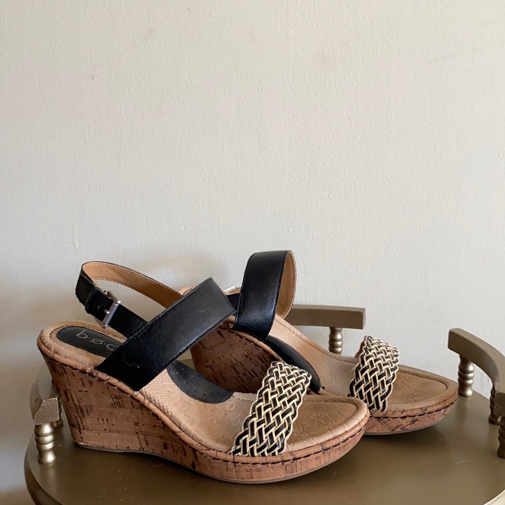 B.O.C. Ankle Strap Wedge Heels